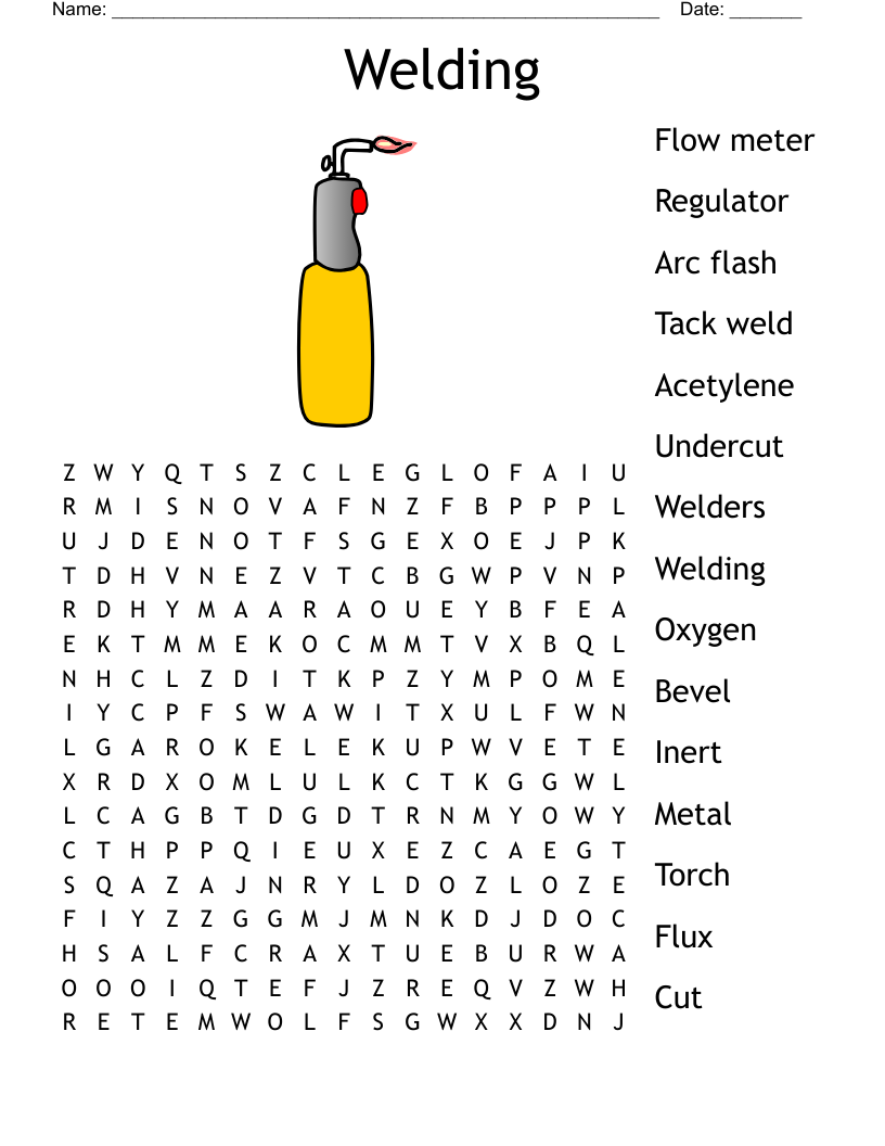 Welding  Word Search