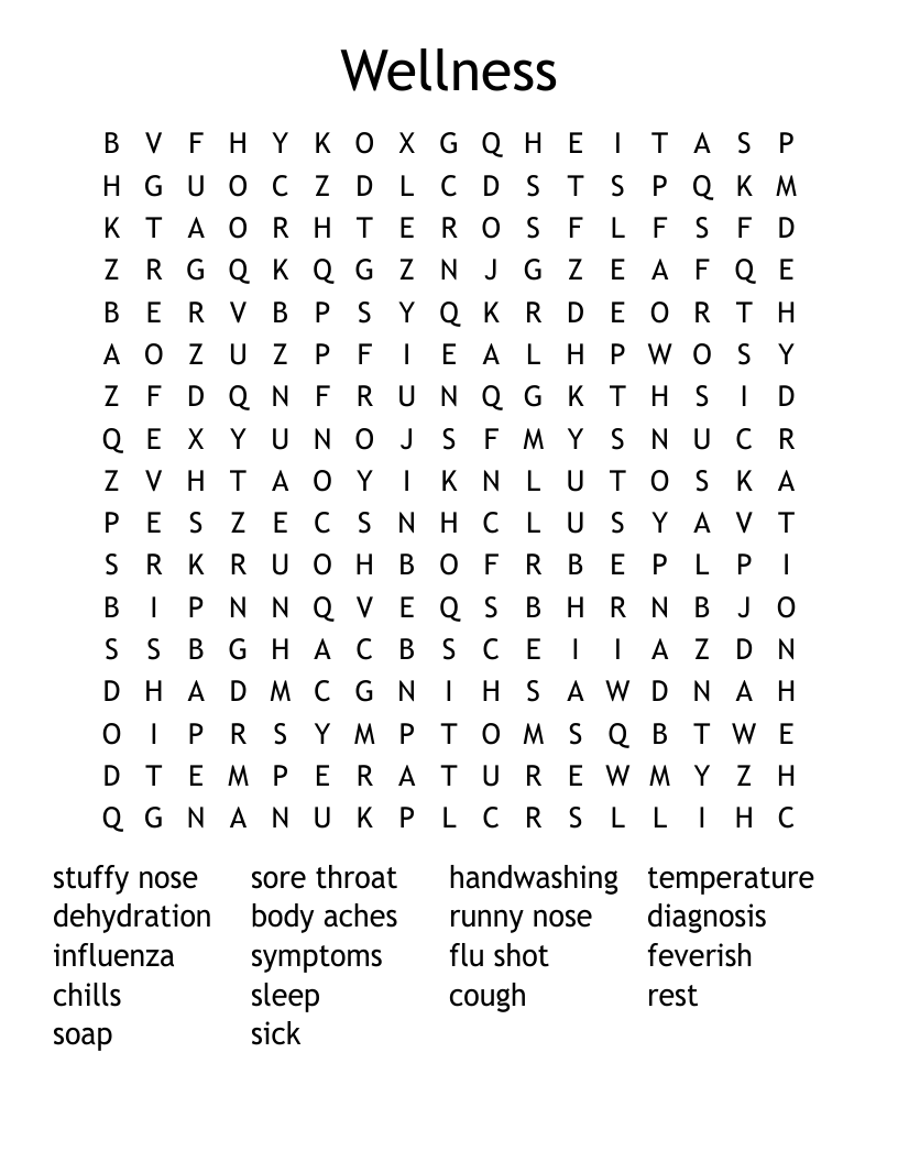 Wellness  Word Search