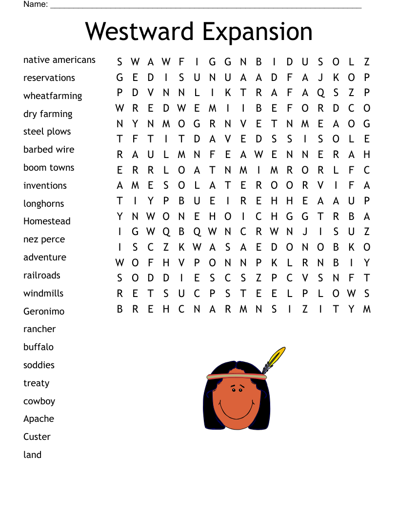 Westward Expansion Word Search