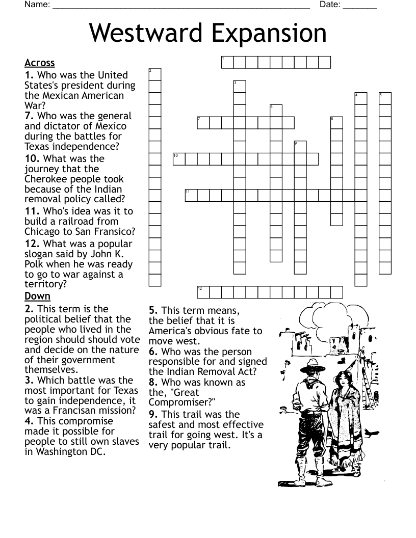 Westward Expansion  Crossword