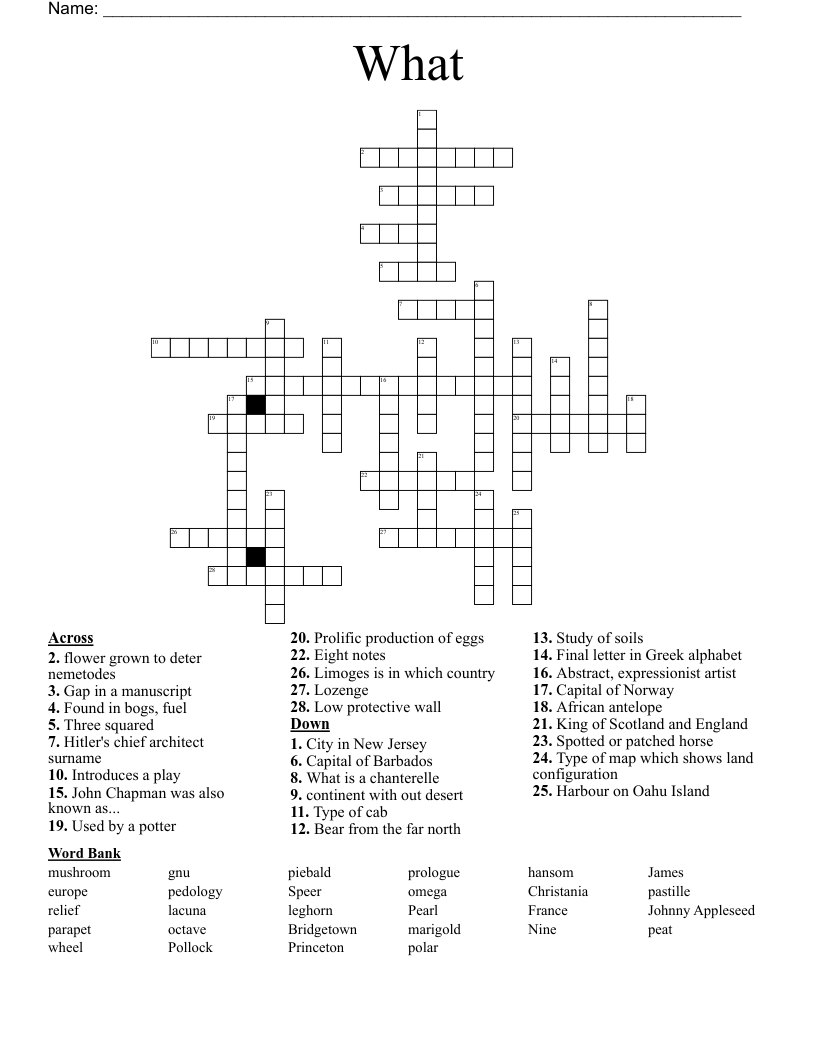 What Crossword