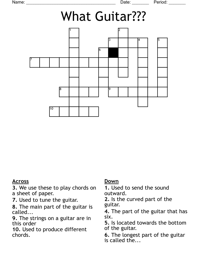 What Guitar??? Crossword
