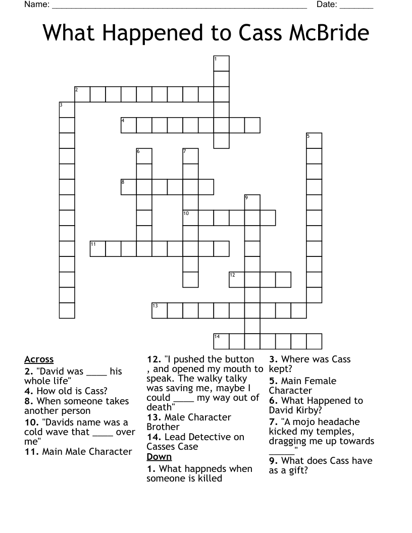 What Happened to Cass McBride Crossword