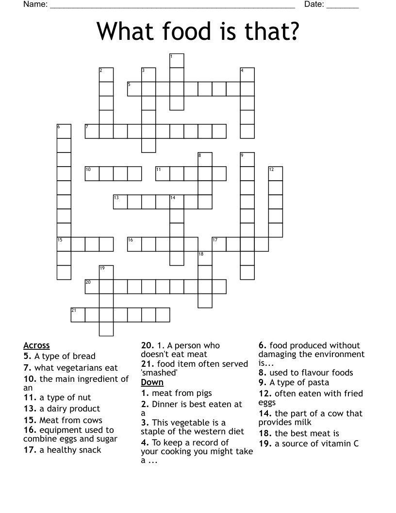 What food is that? Crossword