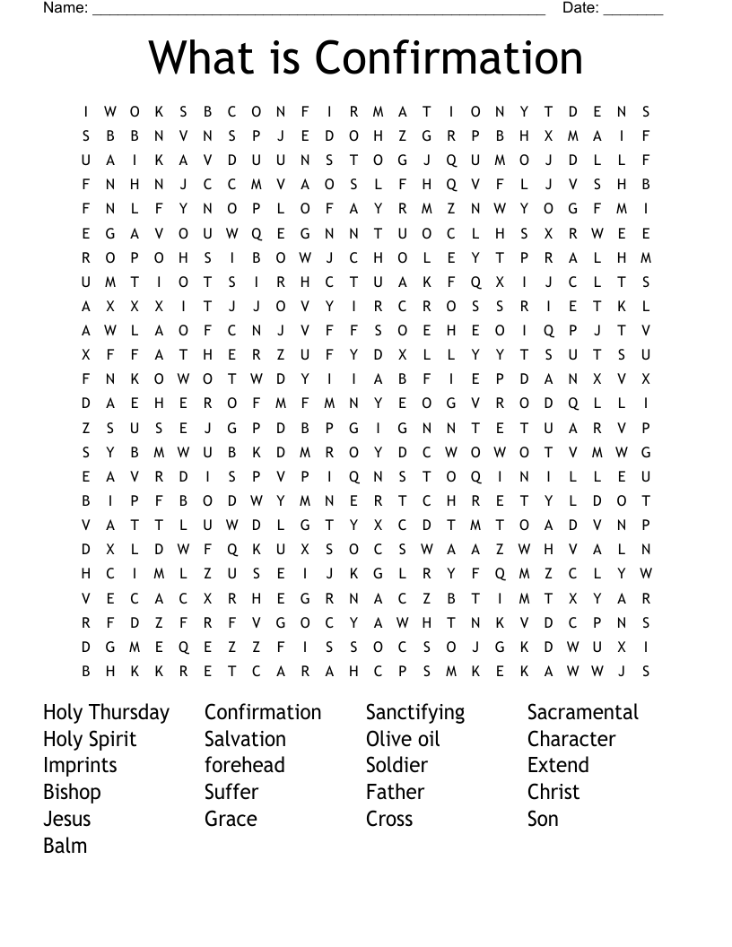 What is Confirmation Word Search