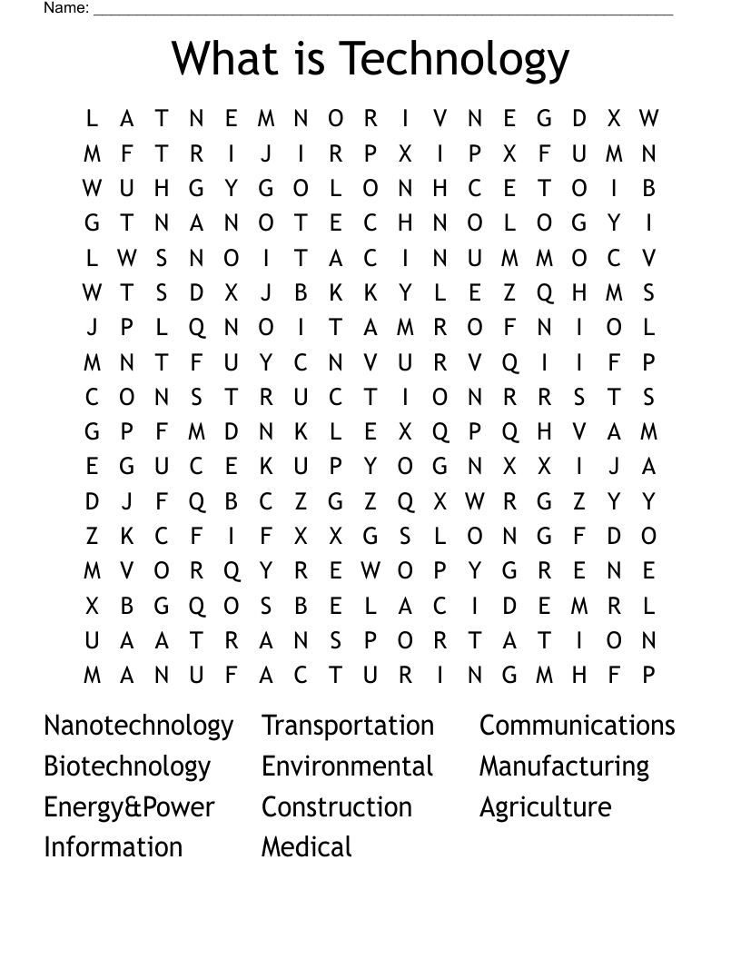 What is Technology Word Search