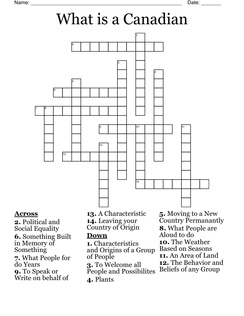 What is a Canadian Crossword