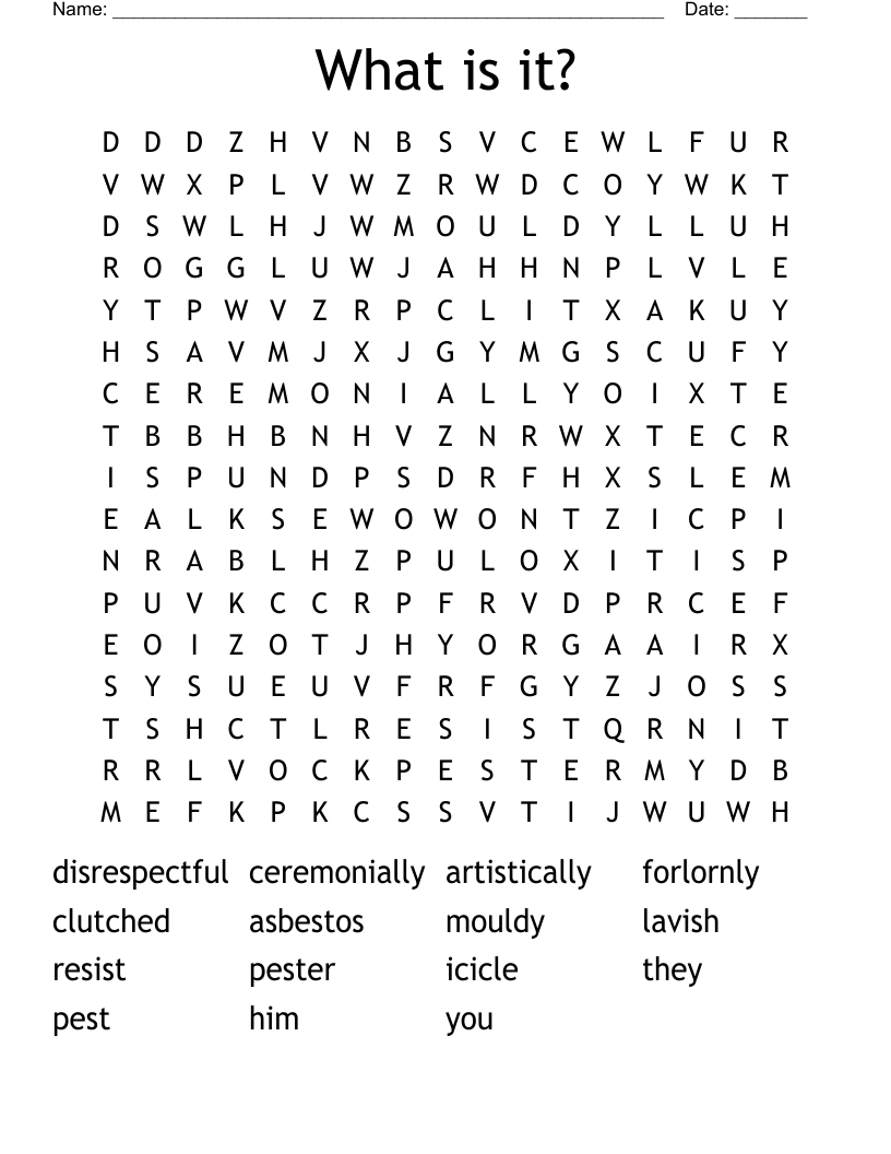 What is it? Word Search
