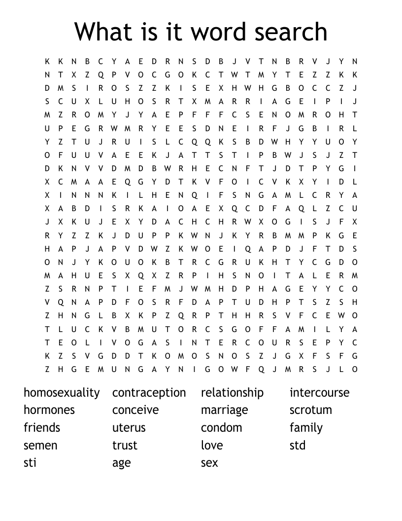 What is it word search 