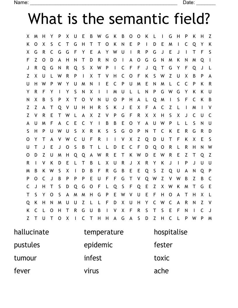 What is the semantic field? Word Search