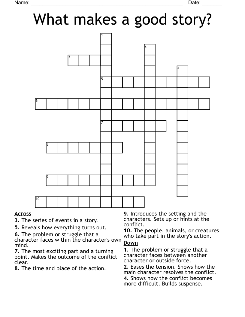What makes a good story? Crossword