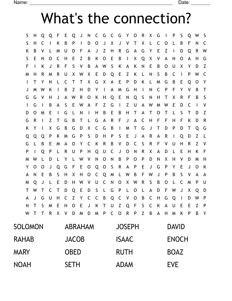 What's the connection? Word Search
