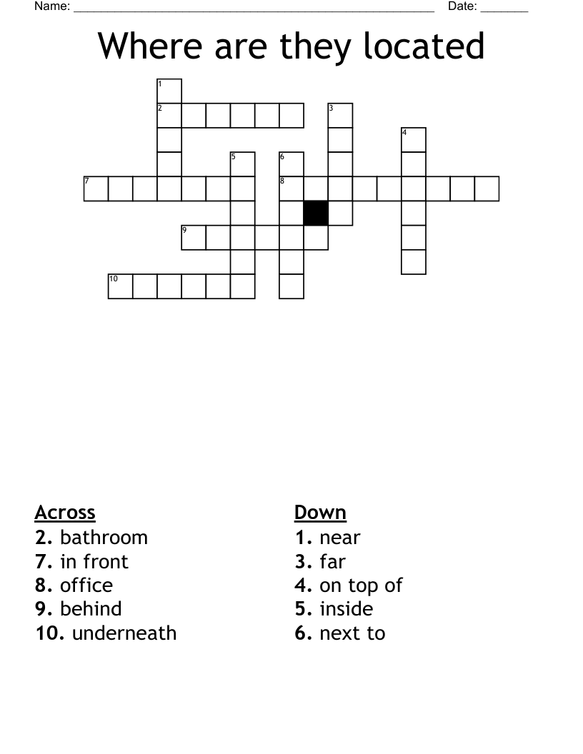 Where are they located Crossword
