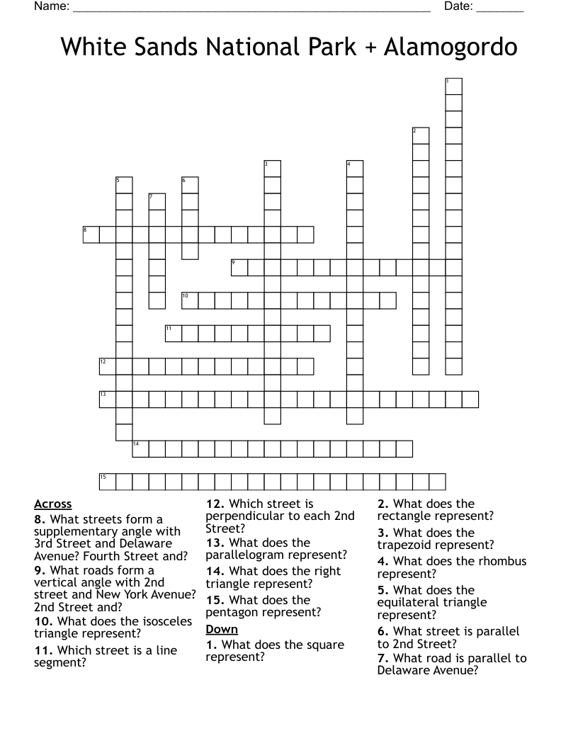 White Sands National Park + Alamogordo Crossword