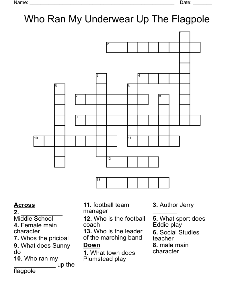 Who Ran My Underwear Up The Flagpole Crossword