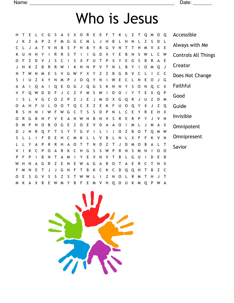 Who is Jesus Word Search
