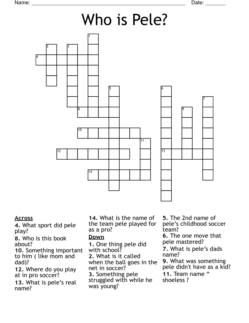 Who is Pele? Crossword
