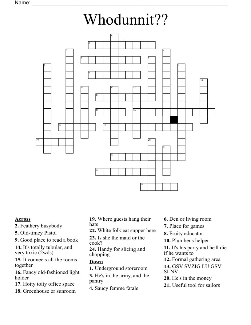 Whodunnit?? Crossword