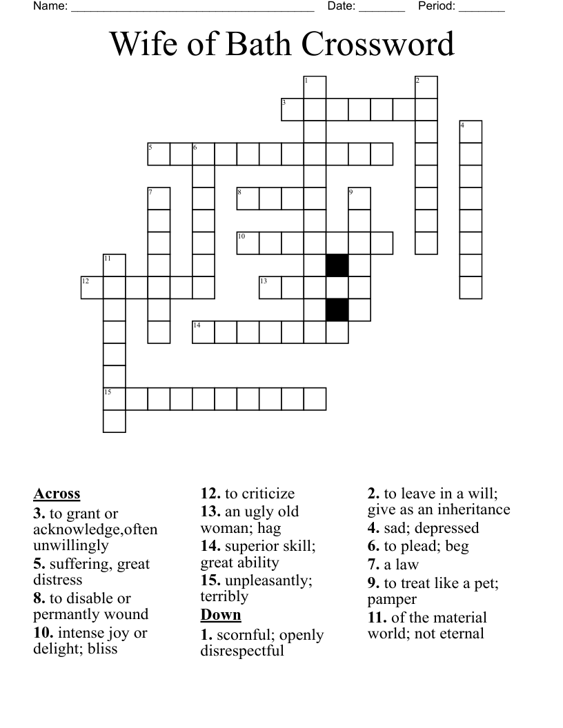 Wife of Bath Crossword
