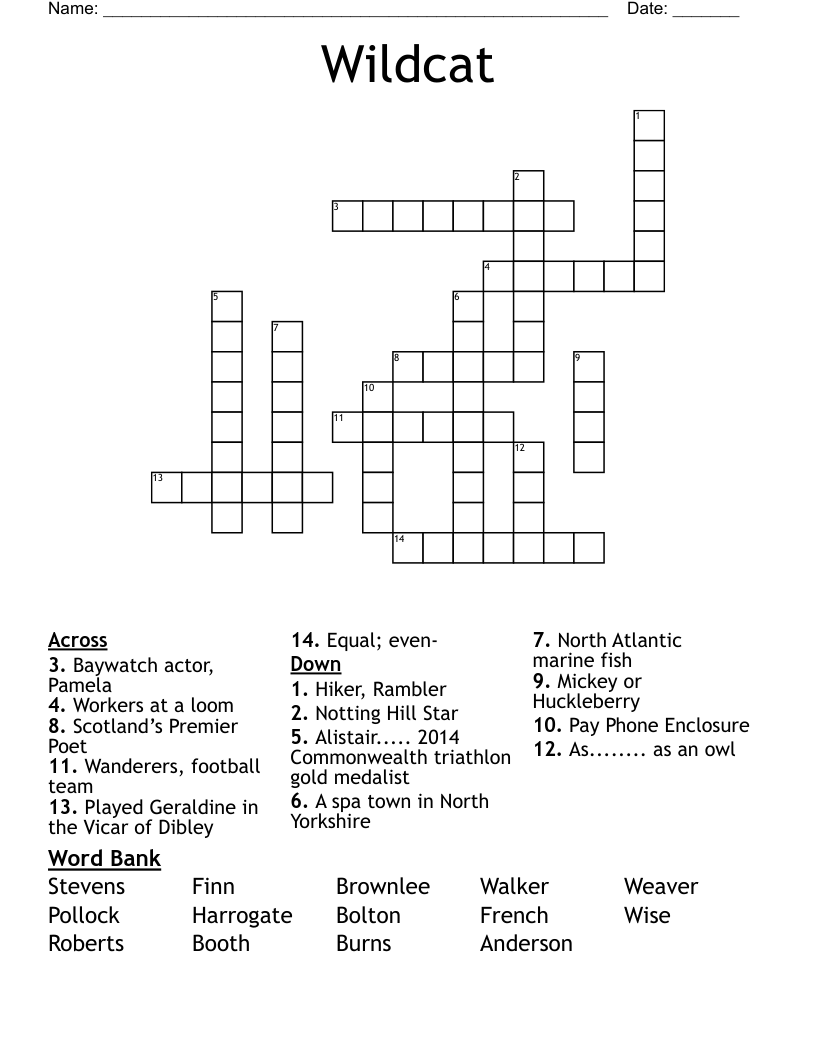 Wildcat Crossword