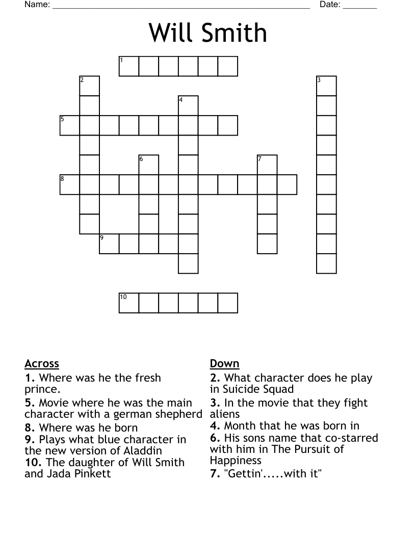 Will Smith Crossword