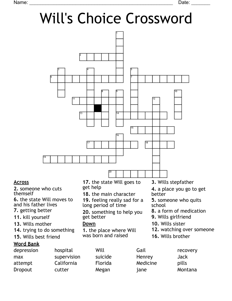 Will's Choice Crossword