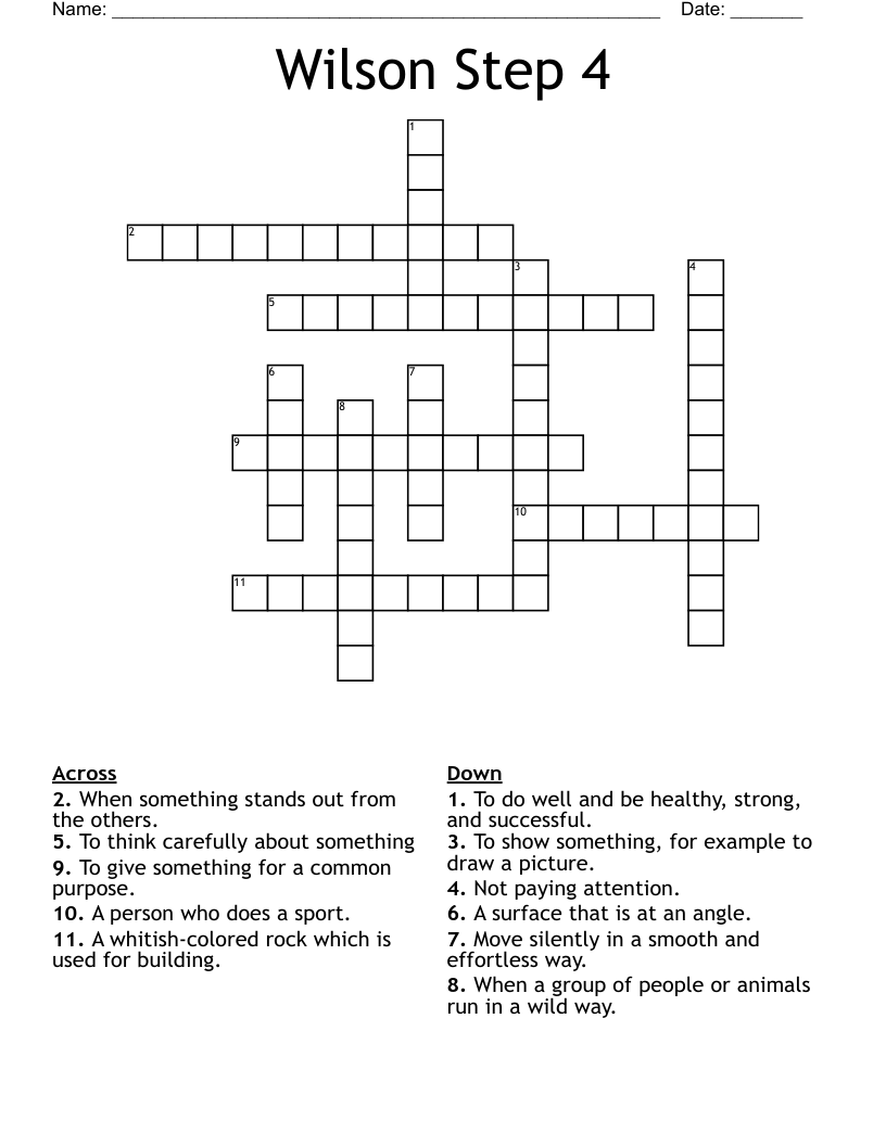 Wilson Step 4 Crossword