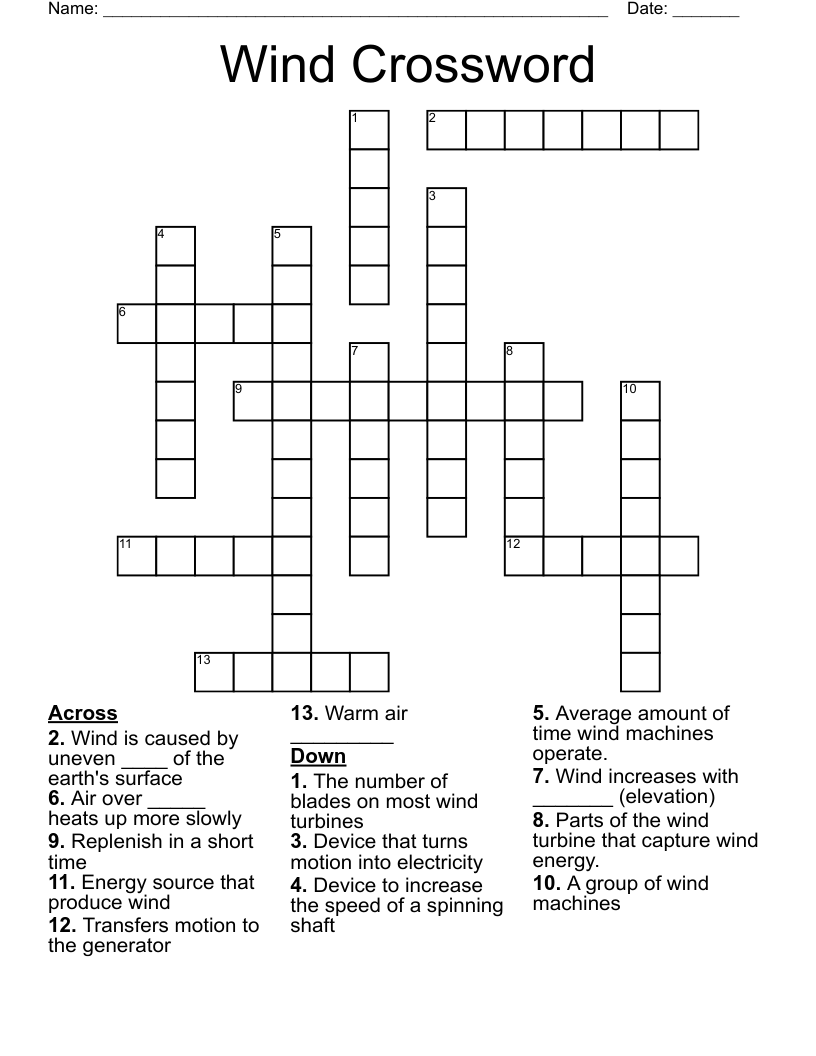 Wind Crossword