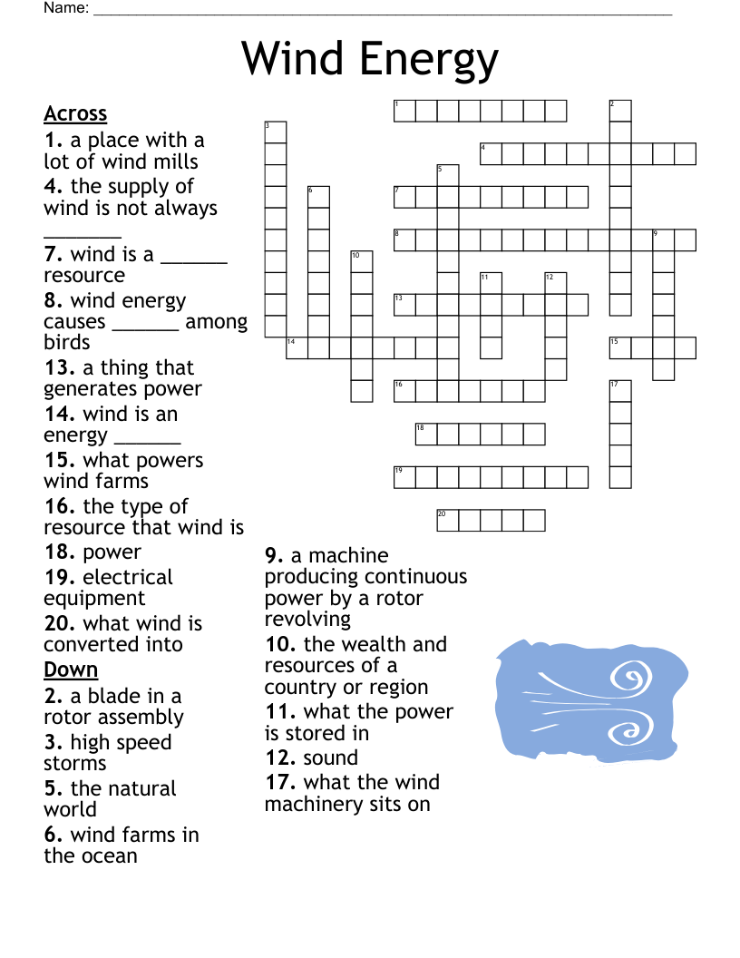 Wind Energy Crossword