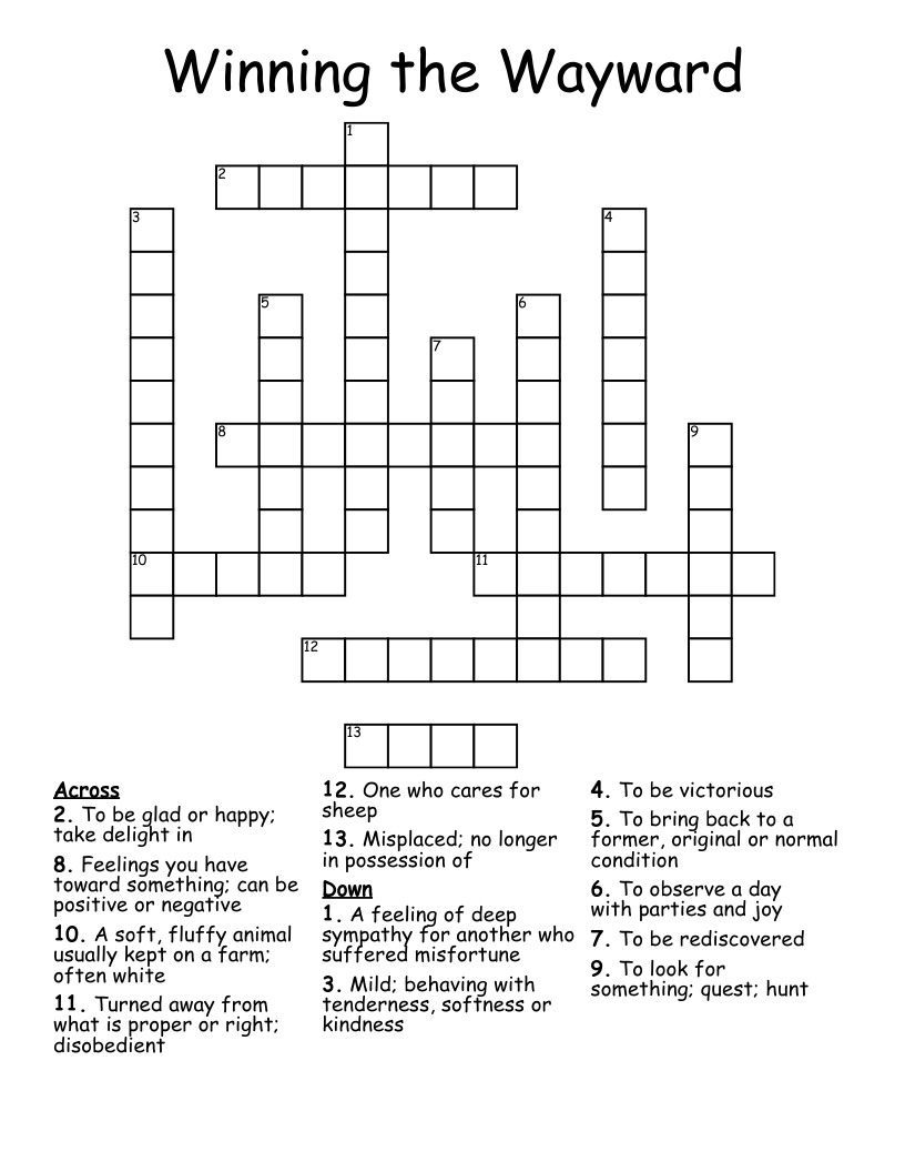 Winning the Wayward Crossword