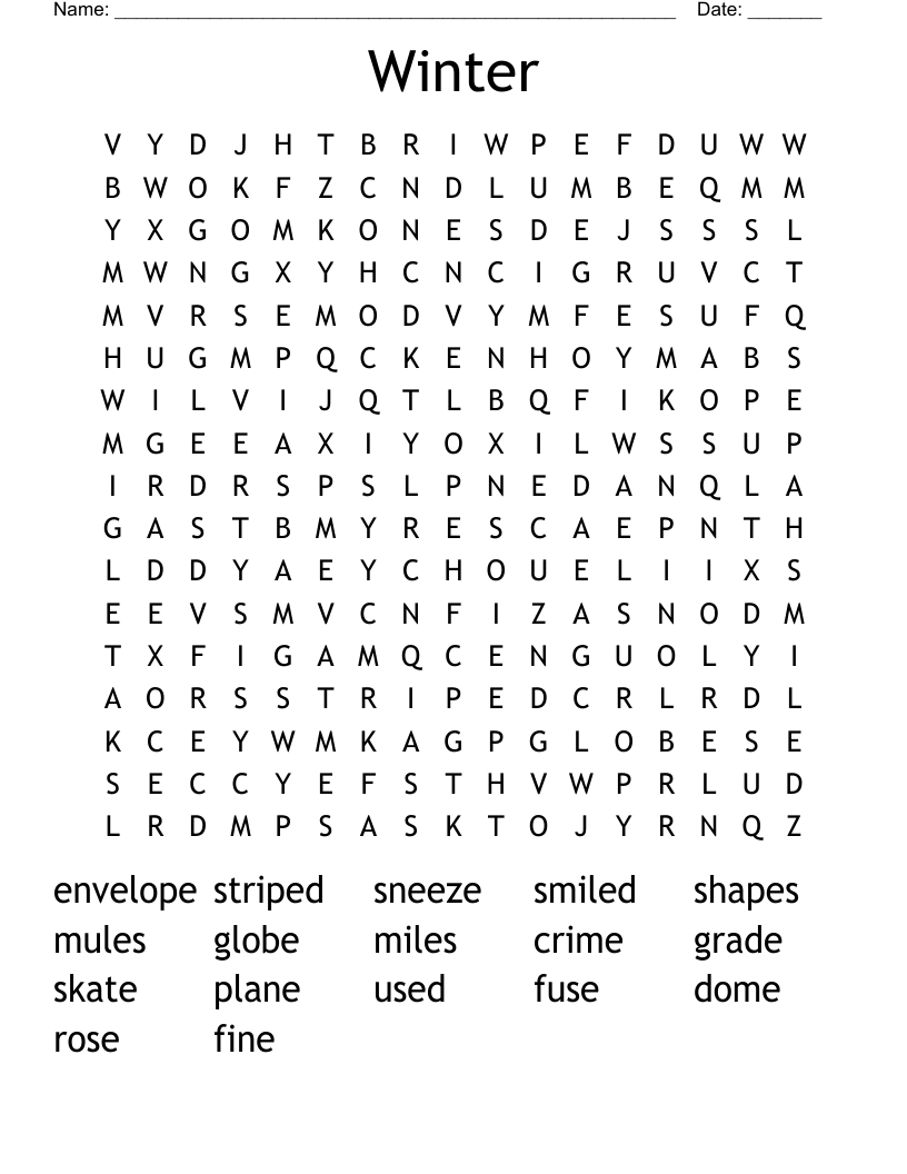 Winter Word Search