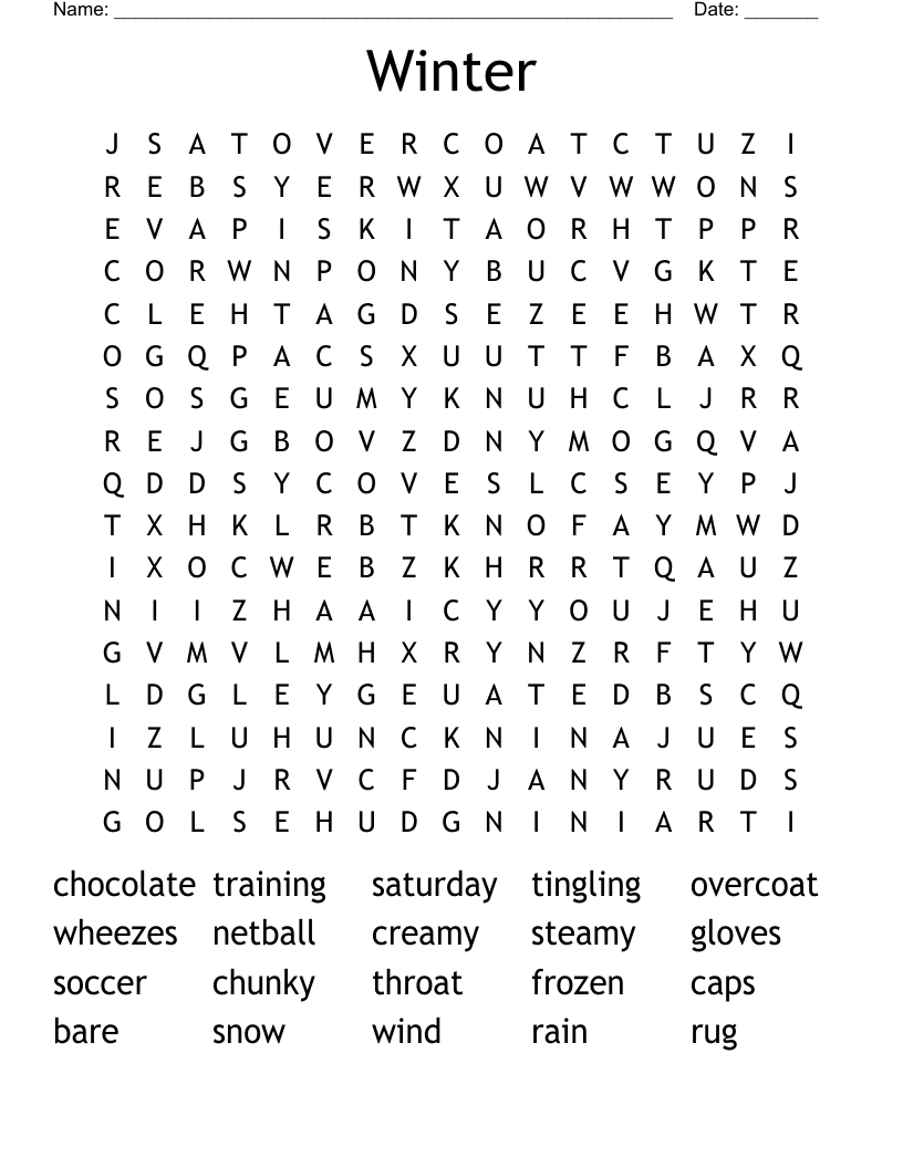 Winter Word Search