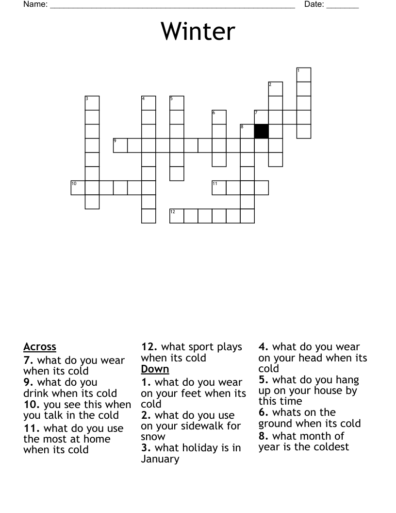Winter Crossword
