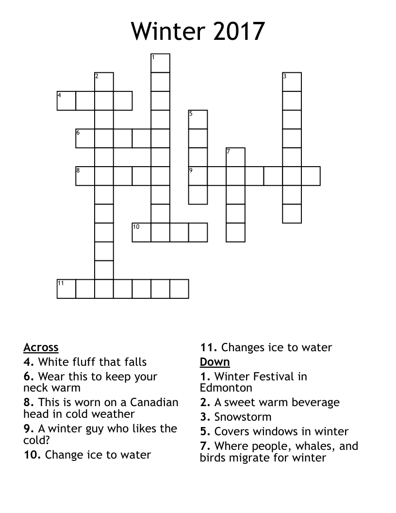 Winter 2017 Crossword