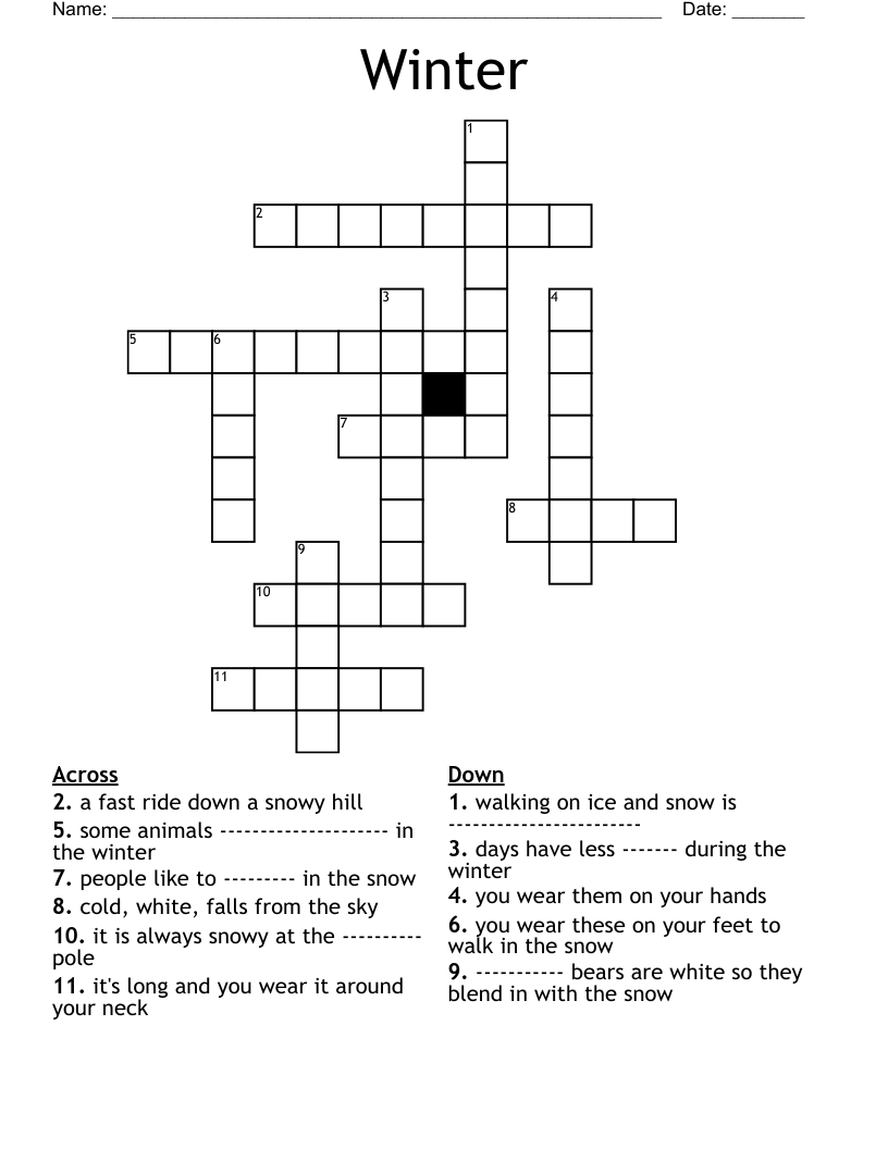 Winter Crossword