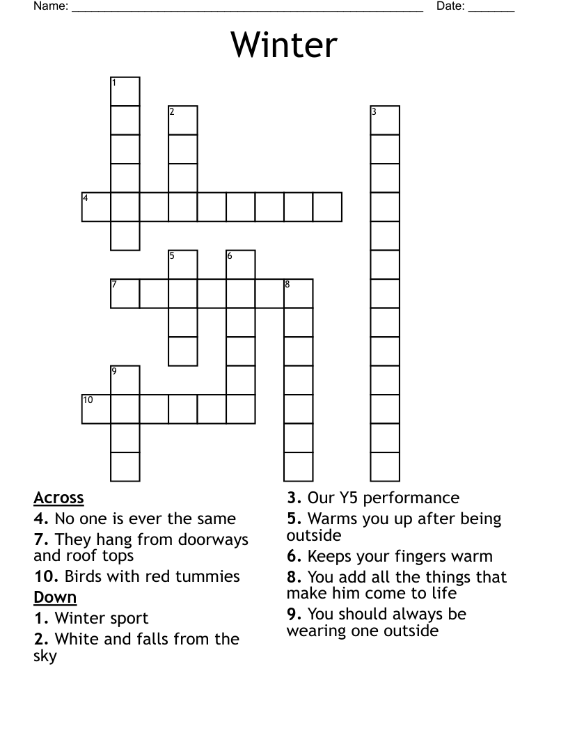 Winter Crossword