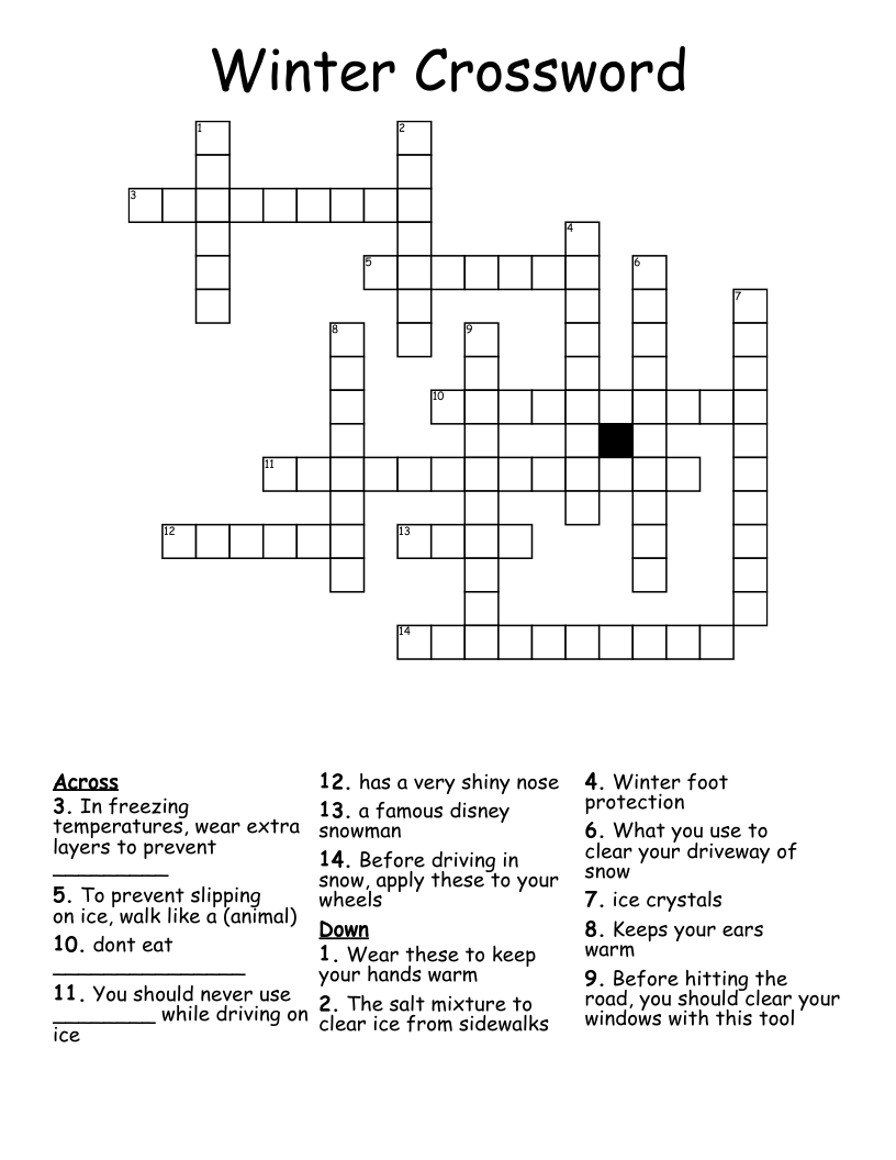 Winter Crossword