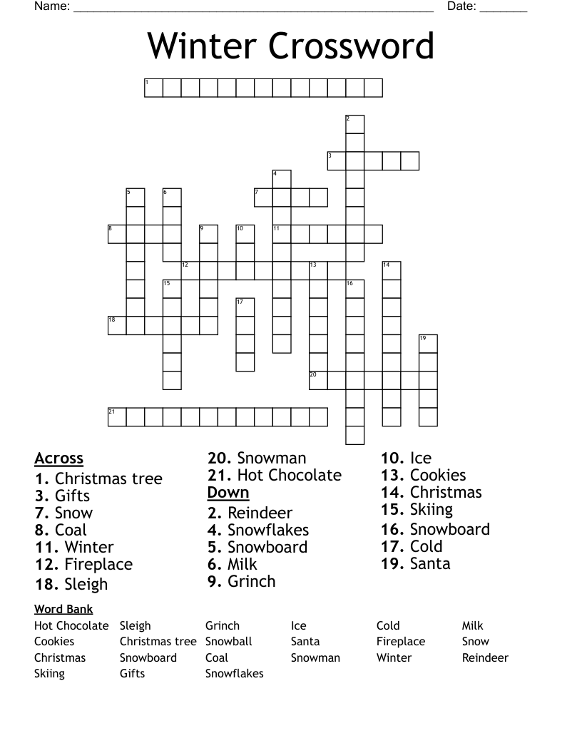 Winter Crossword