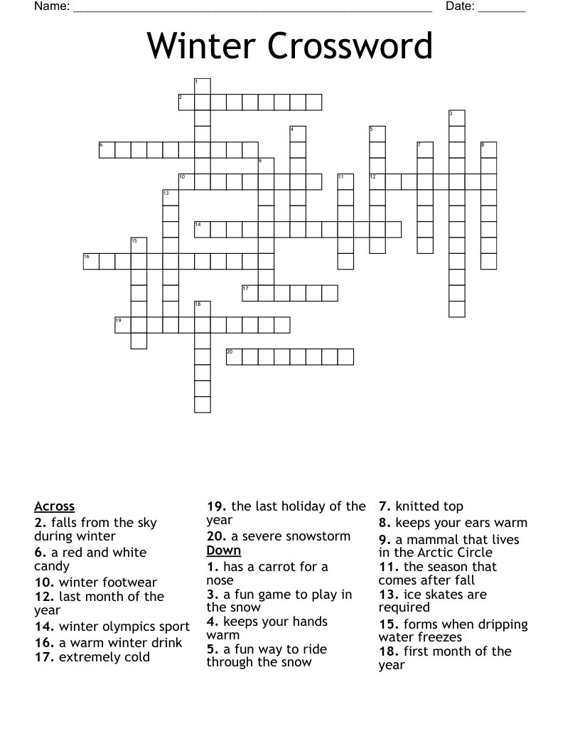 Winter Crossword