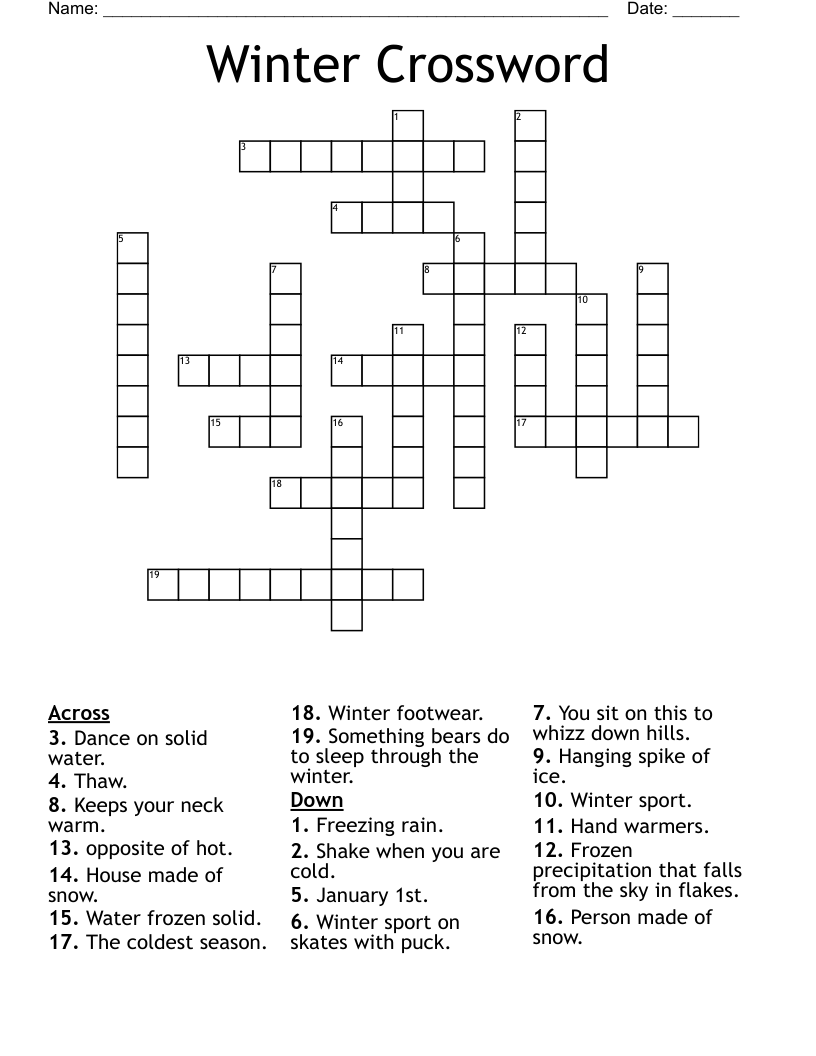 Winter Crossword