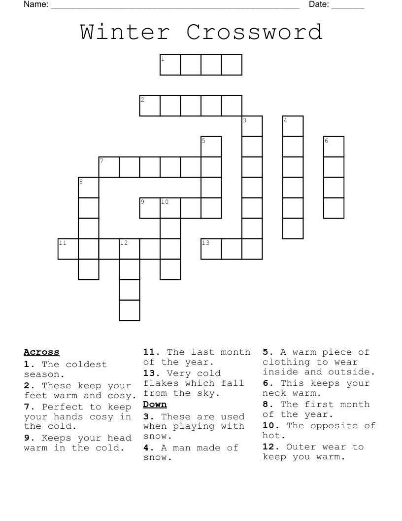 Winter Crossword