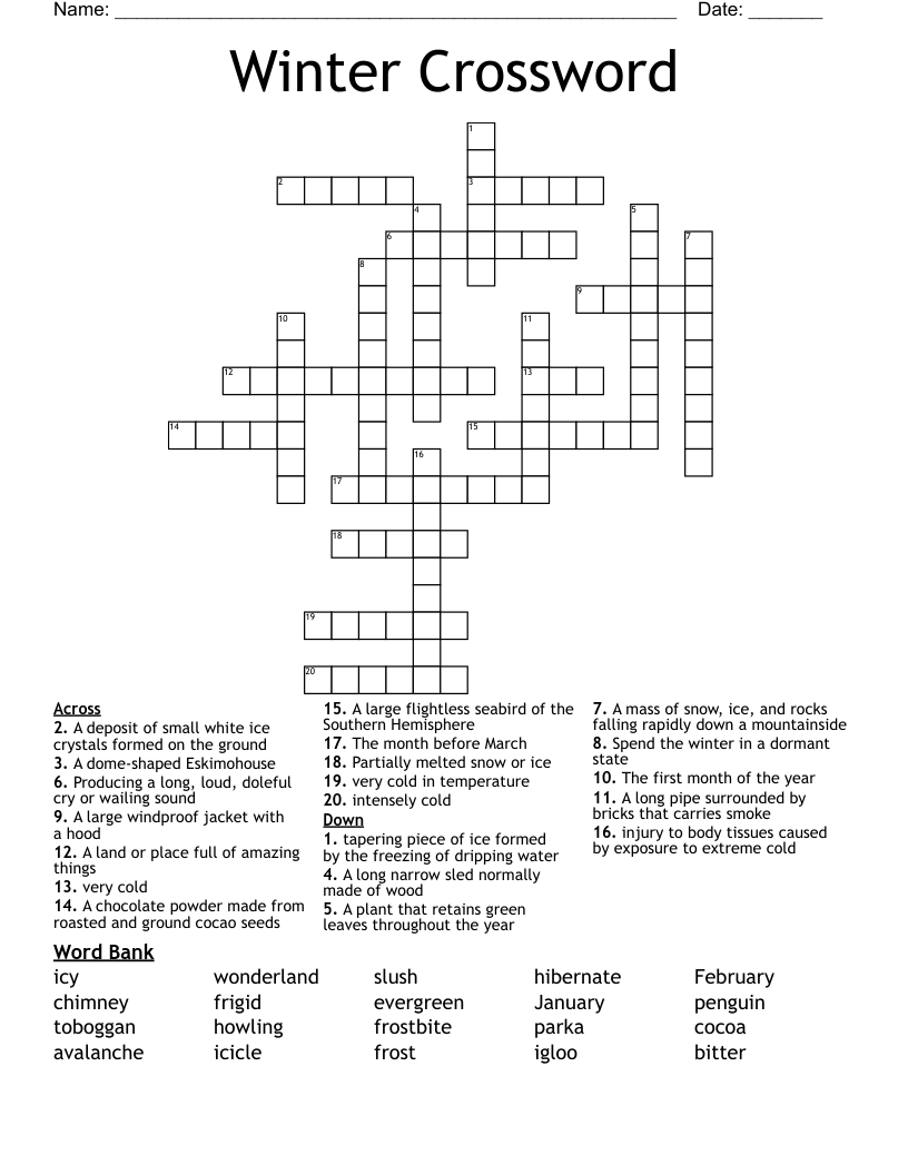 Winter Crossword