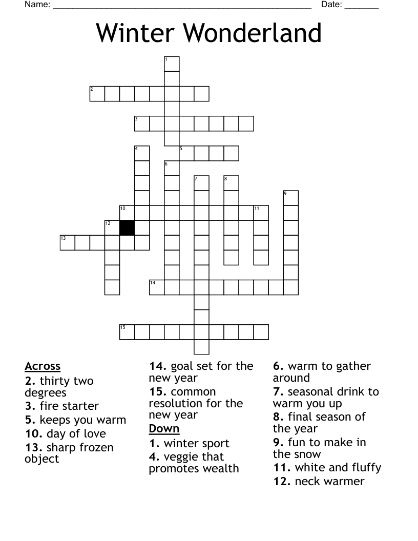 Winter Wonderland Crossword