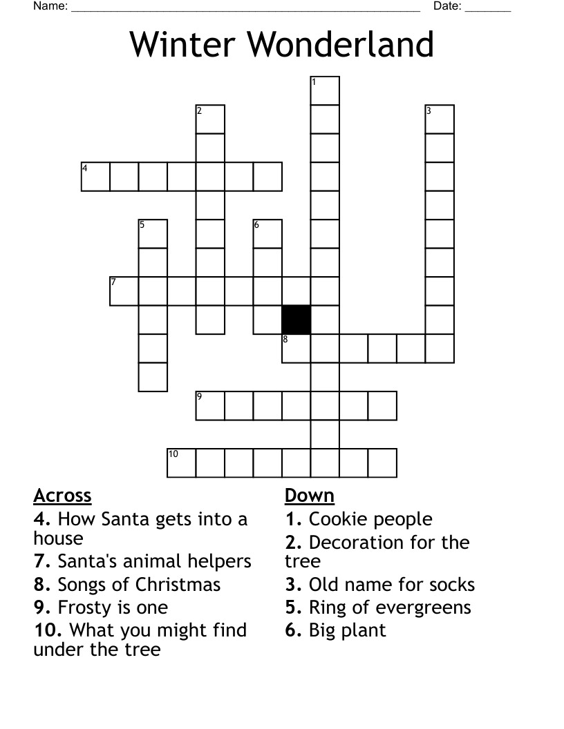 Winter Wonderland Crossword