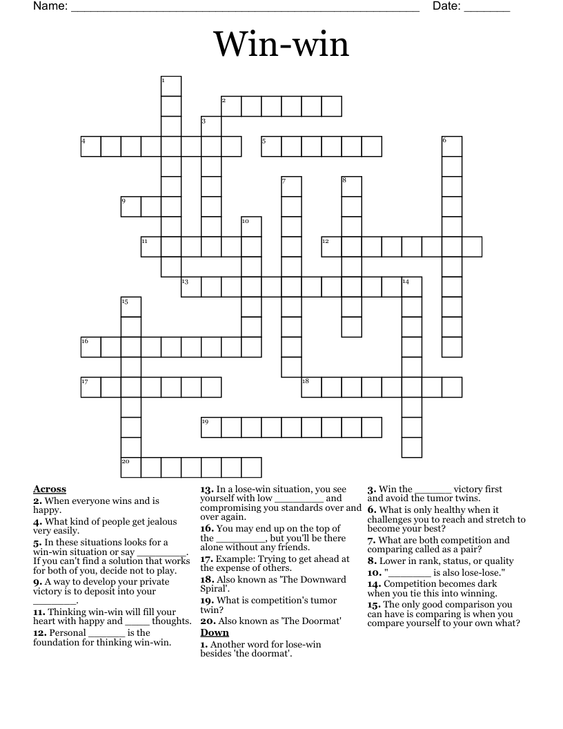 Win-win Crossword