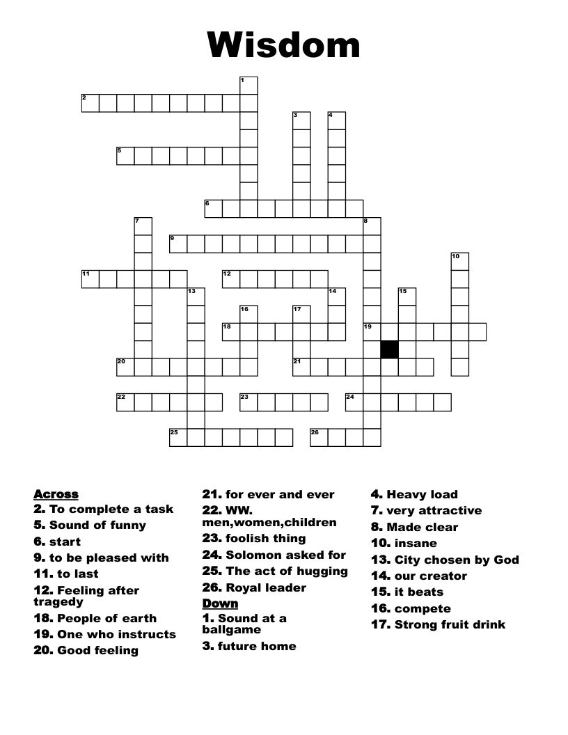 Wisdom Crossword
