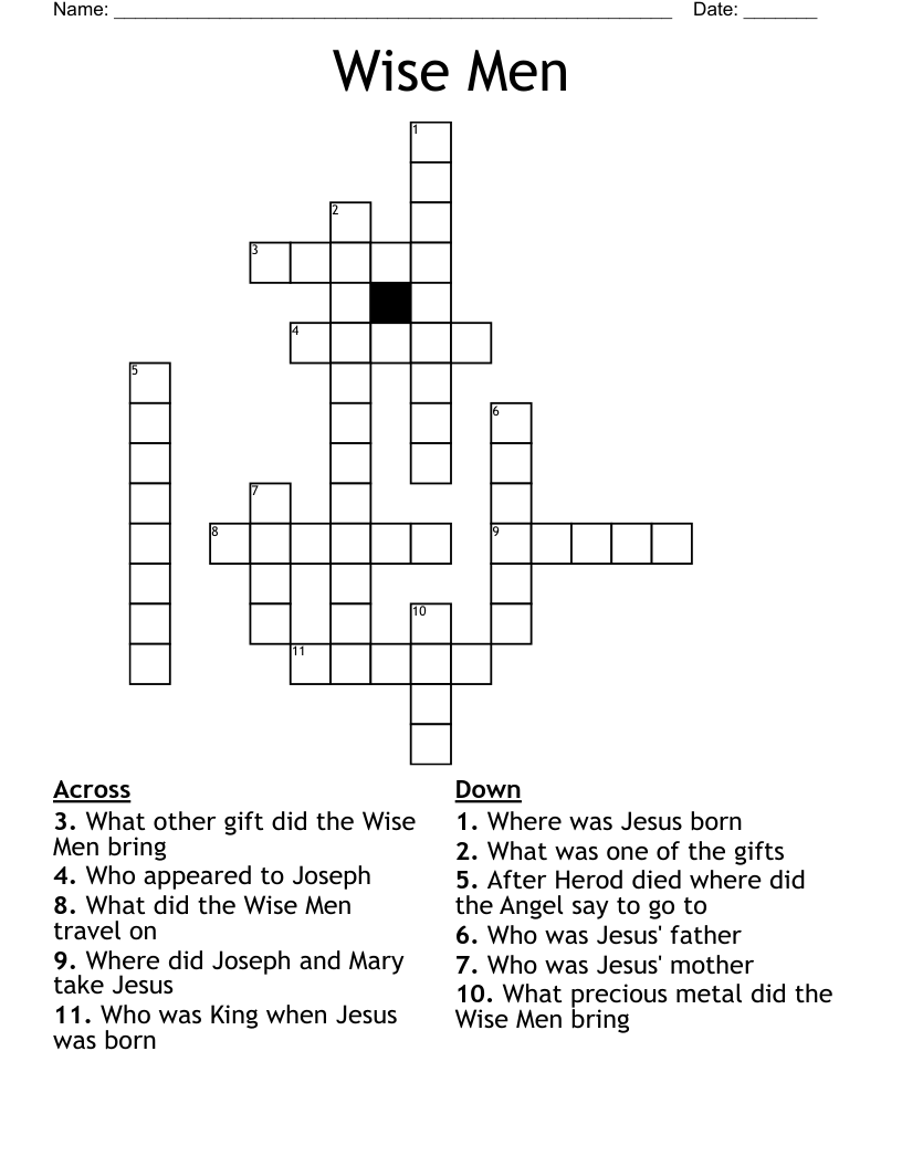 Wise Men Crossword