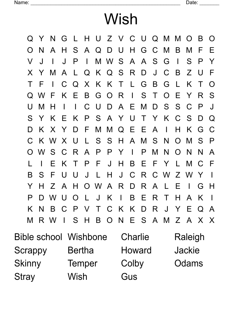 Wish  Word Search