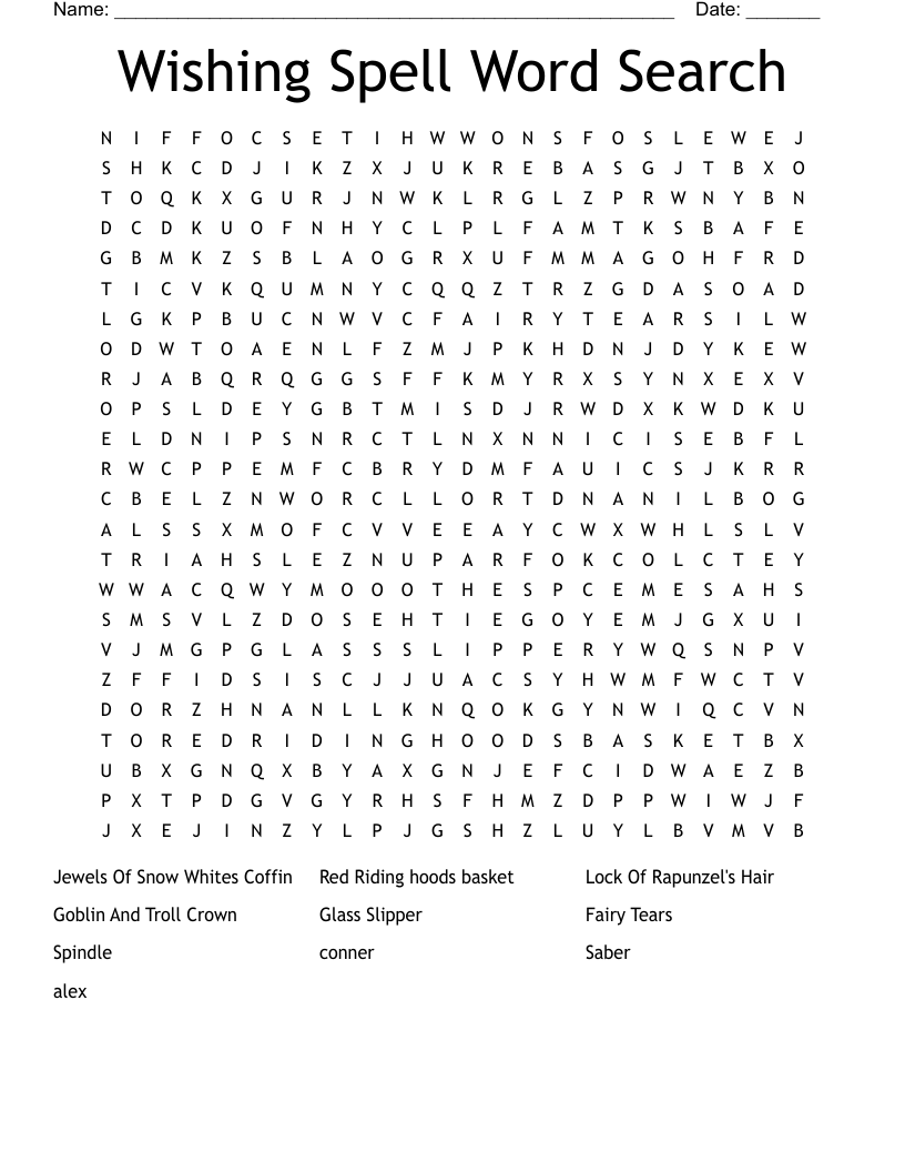 Wishing Spell Word Search