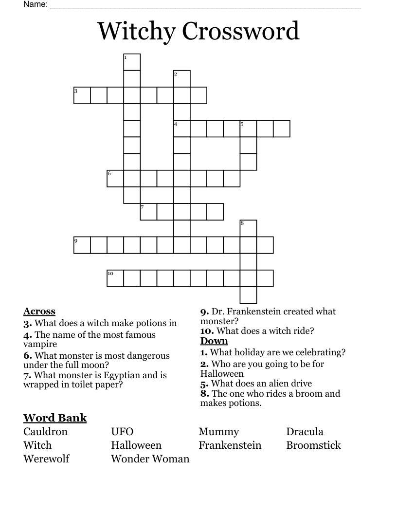Witchy Crossword